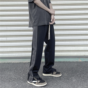 侧边条织带拉链开叉休闲裤501-2-KZ105-P45图片