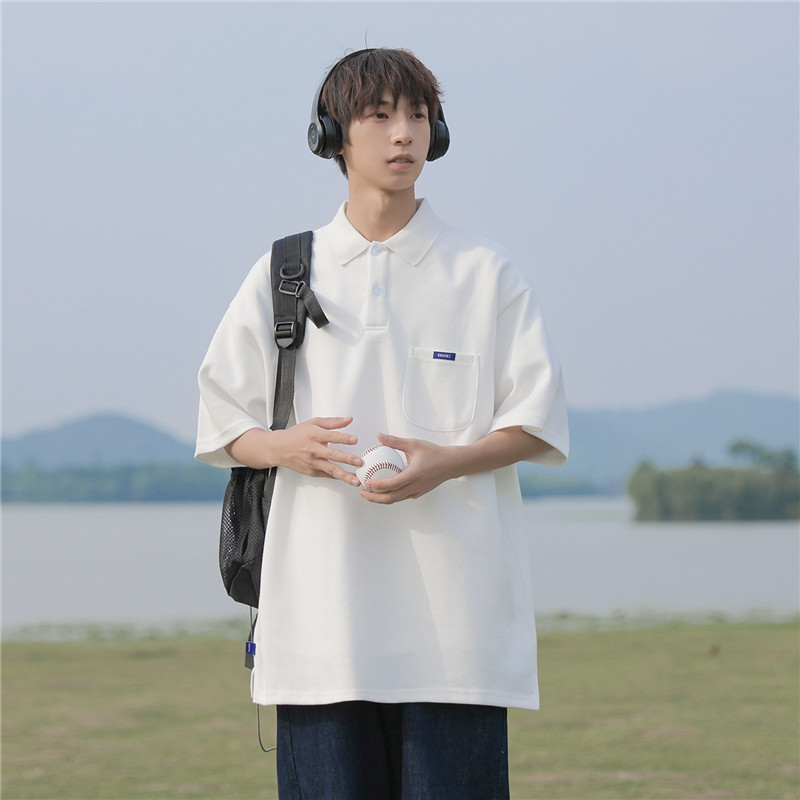 夏季重磅POLO衫宽松短袖T恤501-2-T1006-P50控68,男装Polo衫,星座501-2
