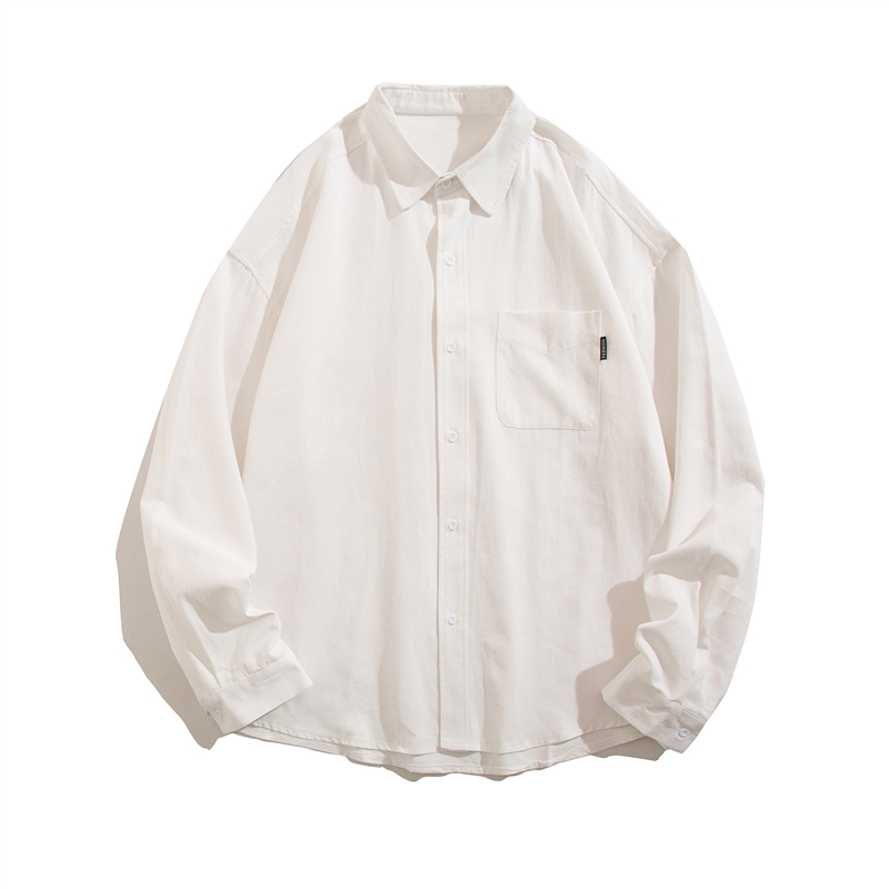 秋上新复古宽松水洗纯棉长袖衬衫501-2-CS1010-P58控75，男装衬衫，星座501-2