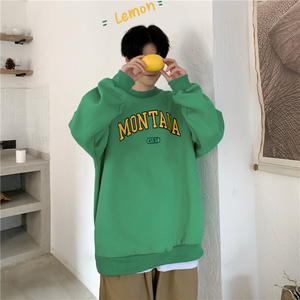 秋冬新款 简约字母印花宽松圆领卫衣男501-2-T7311-P40图片