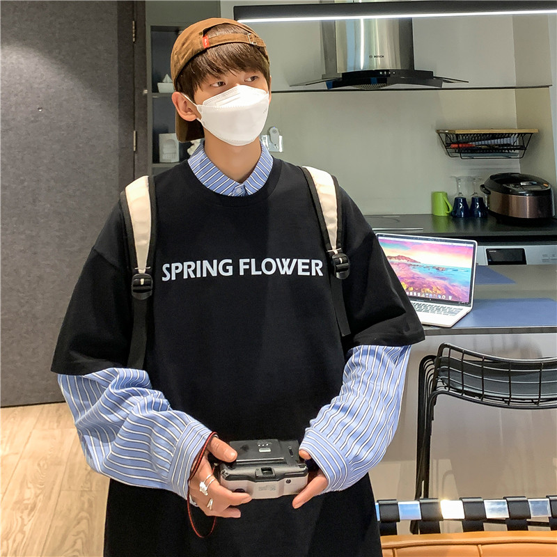 后背花卉印花短袖T恤501-2-TX028-P28,男装T恤,星座501-2