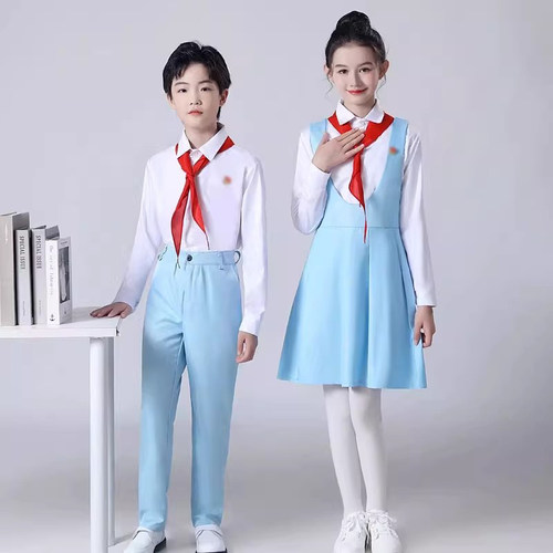 国庆儿童合唱演出服中小学生大合唱团中国红歌唱朗诵演讲比赛服装