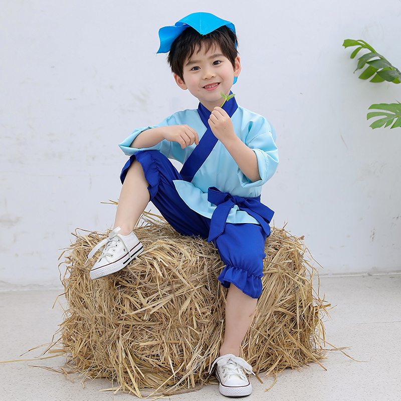 儿童古装幼儿汉服男童国学服小学生表演服三字经书童开笔礼演出服 童装/婴儿装/亲子装 儿童演出服 原图主图