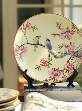 陶瓷陶瓷摆盘手绘品摆件装饰摆件