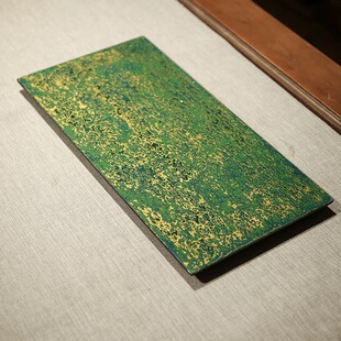 中式大漆工艺茶盘盖碗壶承台高端天然材质垫子长方形茶垫茶桌泡台