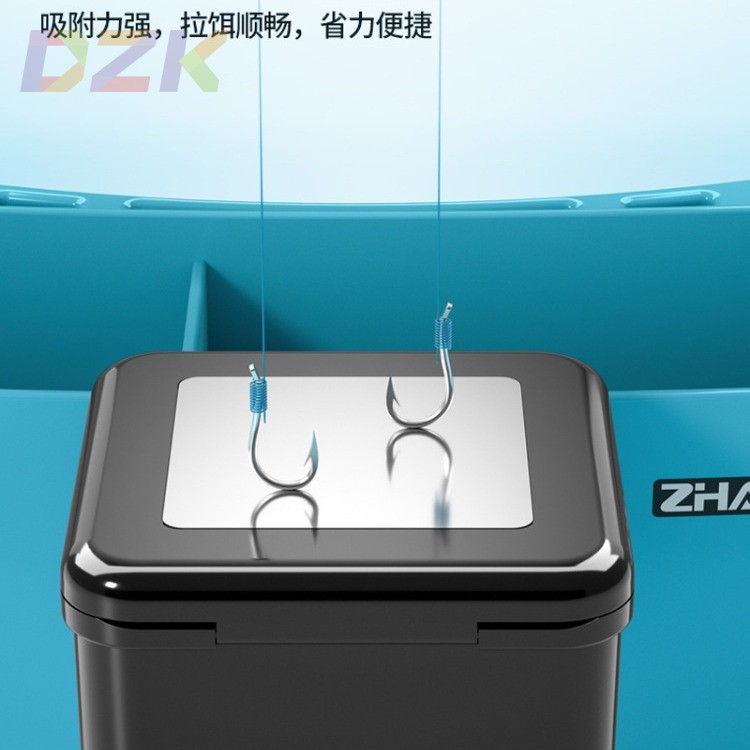 溪流走钓面筋盒腰挂蚯蚓盒便携透气活饵塑料盒野钓挂腰饵料盒渔c5