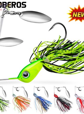 胡须佬路亚饵10G 14G流苏Spinnerbait金属亮片防挂底仿生鱼饵现c9