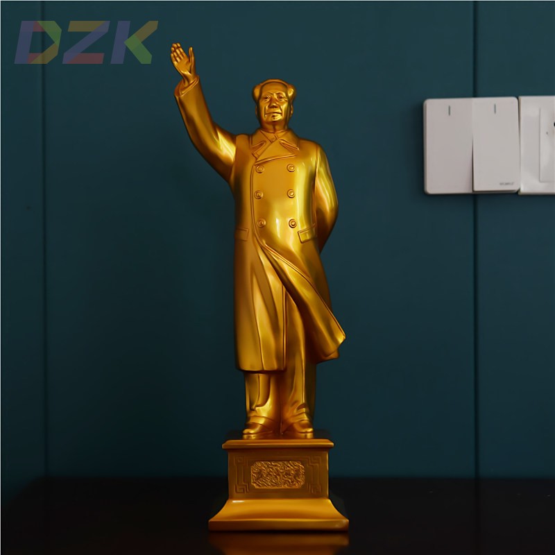 毛主席像树脂挥手像电镀金色站像毛爷爷招手像石膏像书房摆件雕c5