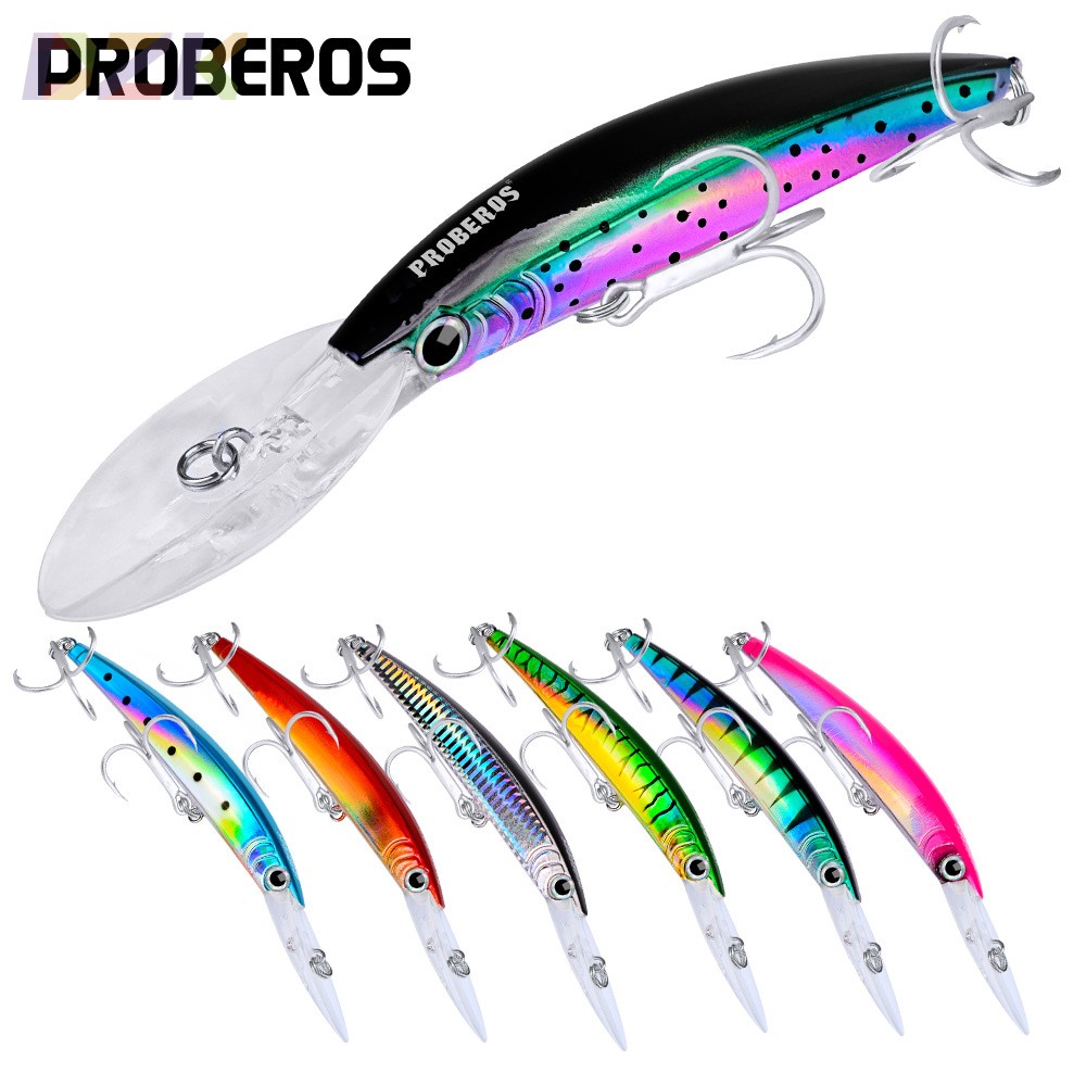PRO BEROS品牌路亚饵海钓米诺鱼饵17cm27g塑料硬饵10色任选DW35c4