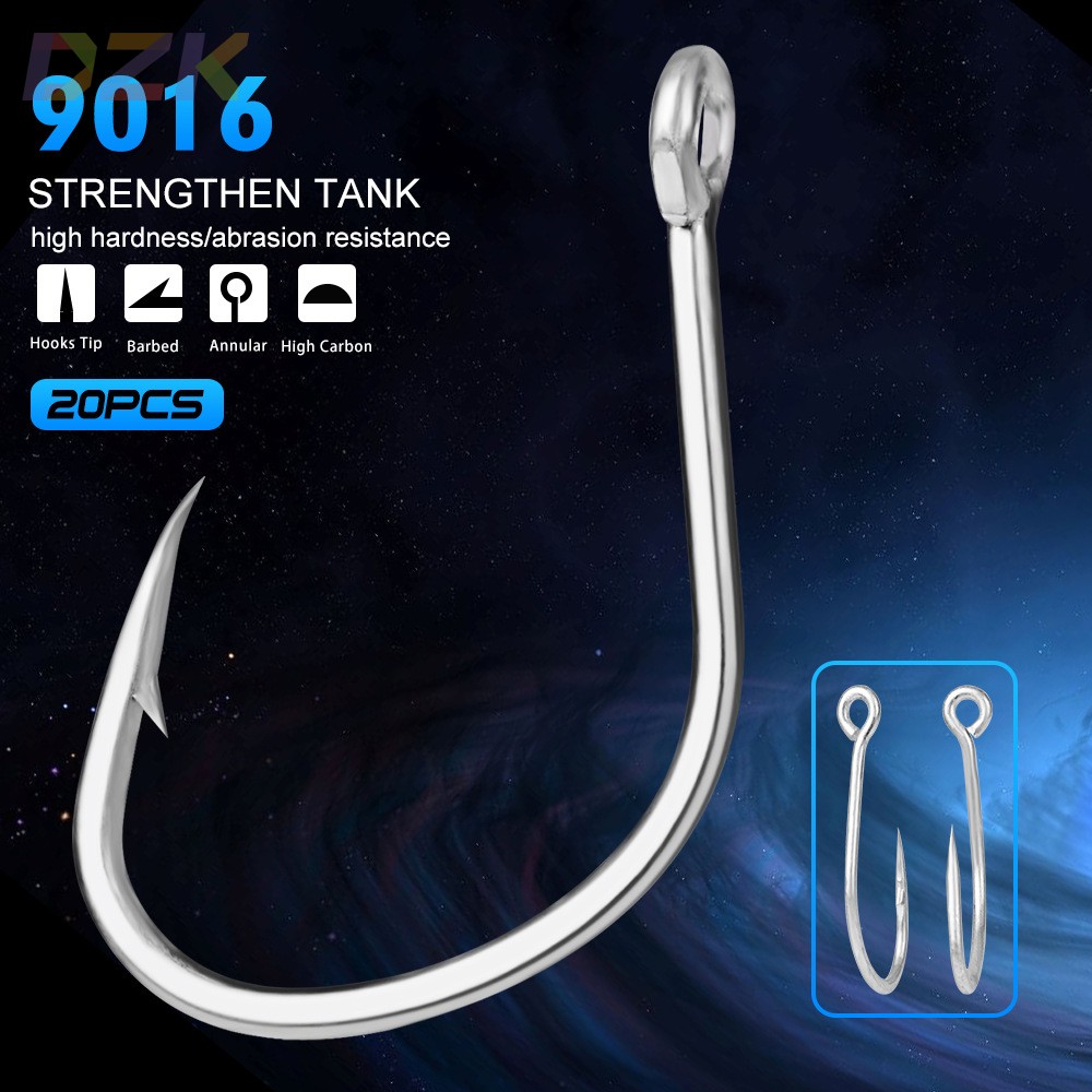 海钓铁板钩高碳钢哑锡单钩绑线鱼钩船钓鱼钩高端Sport Hooks 90c4