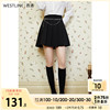 West encounter Pleated skirt 2022 Spring new pattern Little chain black Short skirt A word skirt D0120030