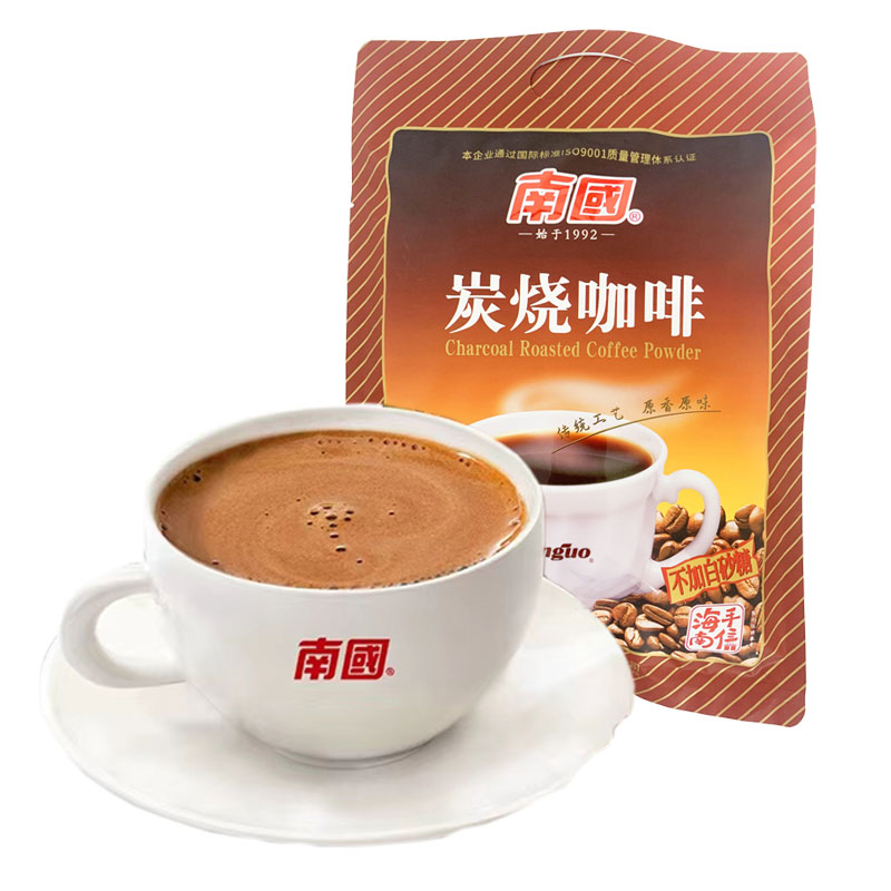海南特产南国炭烧咖啡240g不加白砂糖三合一速溶饮品袋装咖啡粉