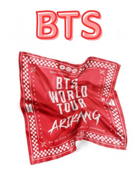 BTS巡演ARIRANG联名演唱会应援方巾丝巾抹胸上衣腰带包装饰飘带