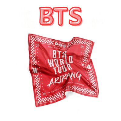 BTS巡演ARIRANG联名演唱会应援方巾丝巾抹胸上衣腰带包装饰飘带