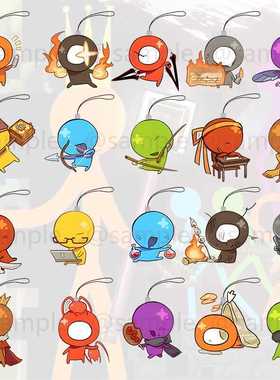 新款AlanBecker火柴人周边手机链挂件创意卡通动漫挂绳书包礼物