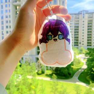 偶像梦幻祭同人原创周边桃李影片美伽斋宫宗昴流娃娃吱吱叫挂件