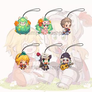 坎特伯雷公主与骑士唤醒冠军之剑的奇幻冒险周边手机链Q版像素风