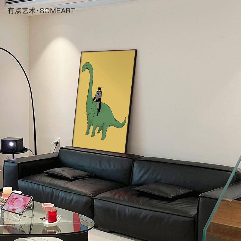 现代简约客厅装饰画趣味卡通儿童房卧室床头壁画样板间幼儿园挂画图片