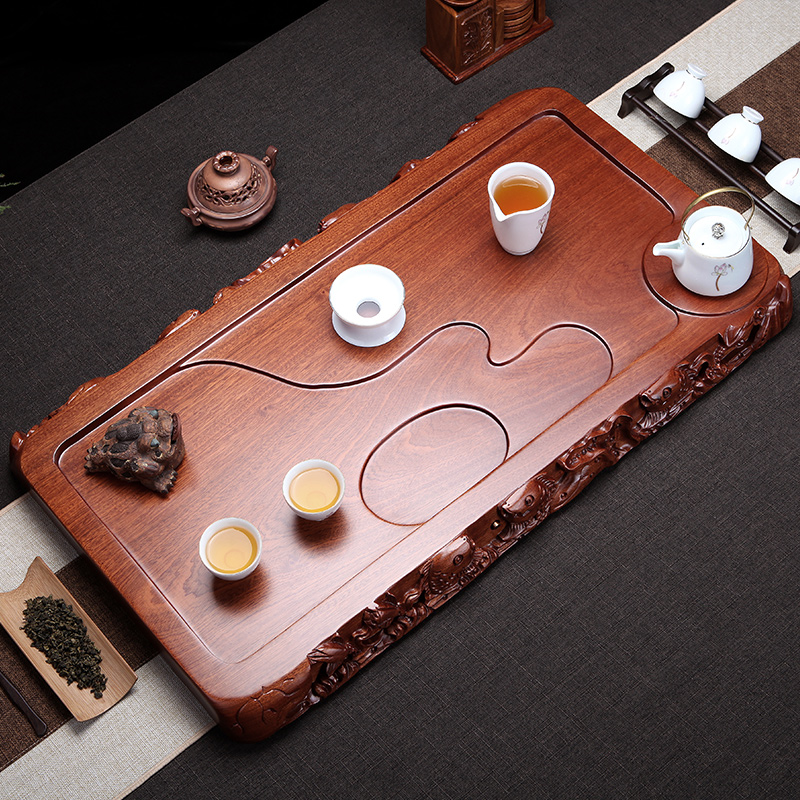 天然花梨木茶盘整块原木实木茶台