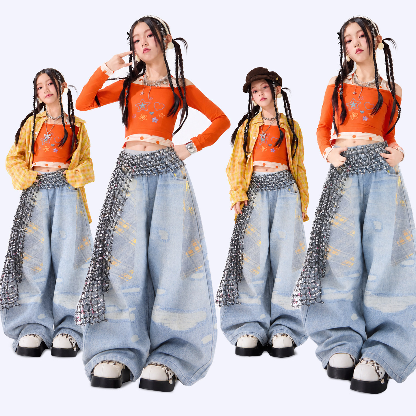 少儿爵士舞女童演出服装潮酷时