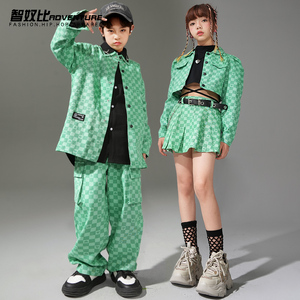 潮牌儿童元旦街舞演出服女童走秀男童嘻哈hiphop炸街爵士舞服装潮