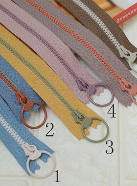 晗颖手工 YKK3号撞色树脂拉链先染风格 20/30/40cm