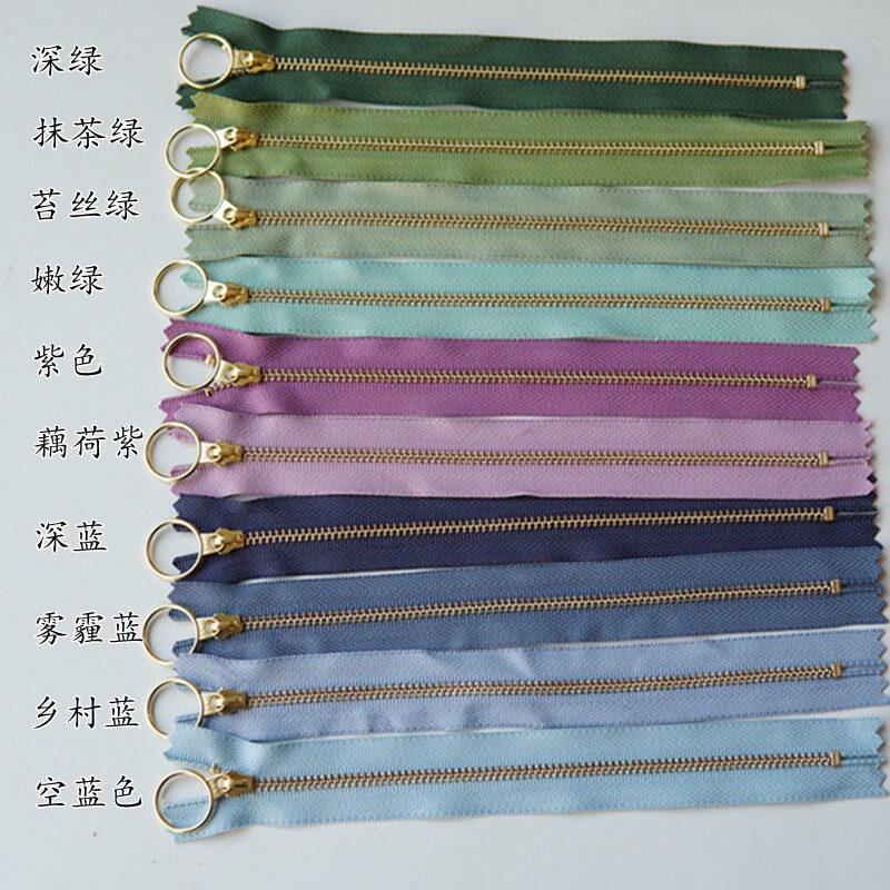 HANYING 수제 미니 LONGXIANG 가방 YKK 금 및 구리 후프 지퍼 20CM25CM38CM 매칭