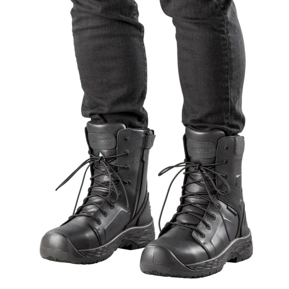 【36-47】特推!头层牛皮防水侧拉链工装靴耐磨防滑户外徒步靴大码