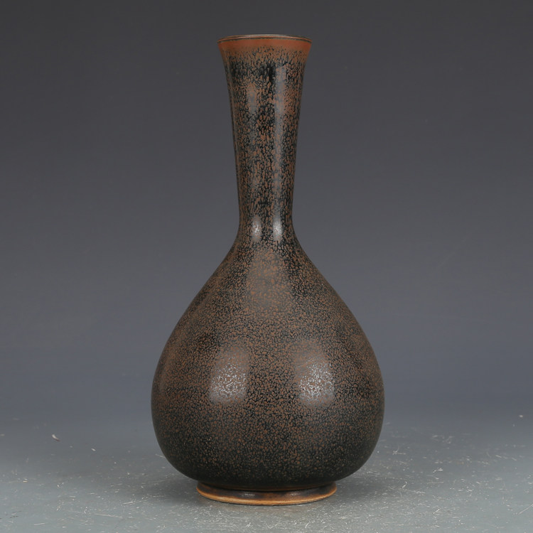 花瓶宋福建窑兔毛釉胆瓶古董古玩收藏老物件老货瓷器