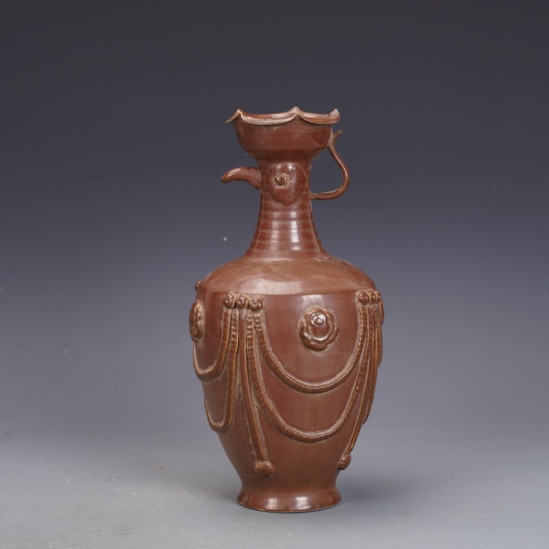 宋瓷收藏定窑紫金釉鸡首壶古董古玩五大名窑旧货老货收藏