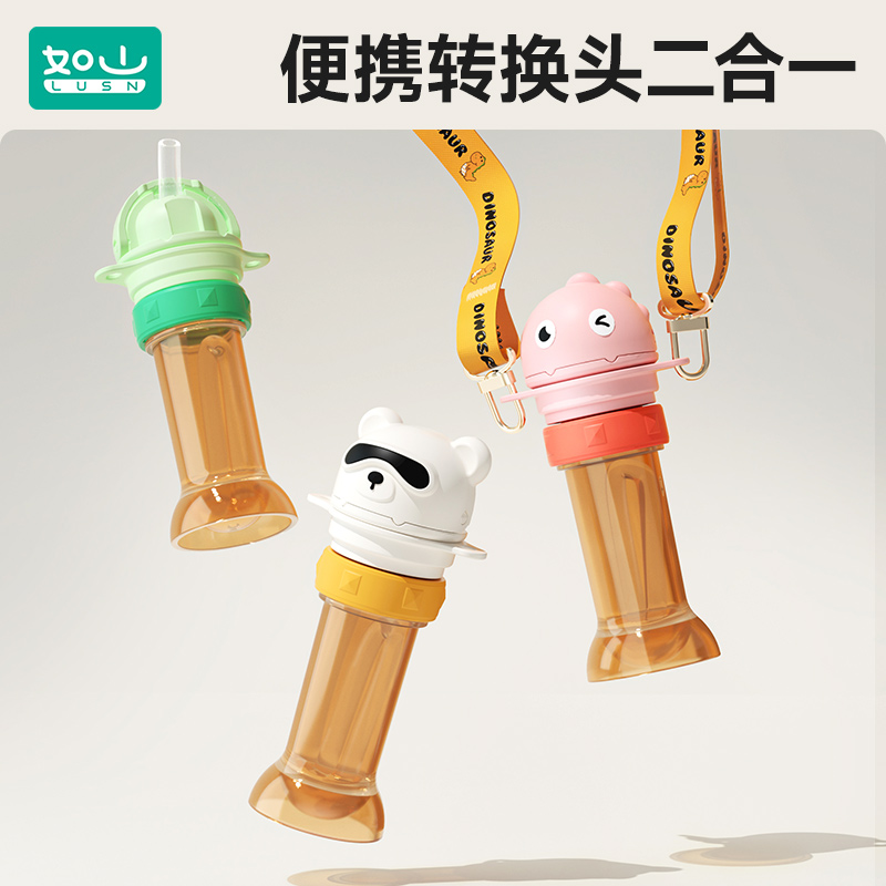 如山矿泉水吸管盖喝水神器转换头儿童便携式瓶盖宝宝饮料瓶转换嘴
