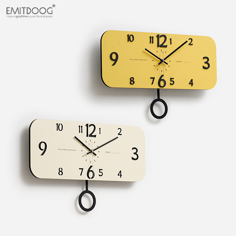 简约奶油风古典创意摆钟