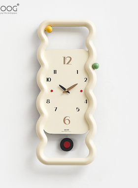 EMITDOOG免打孔艺术钟表挂钟客厅2025新款简约家用创意时钟挂墙
