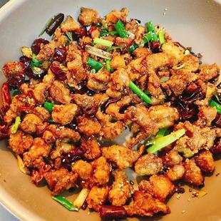 立信干煸鸡块2kg4袋商用辣子鸡块风味油炸小吃