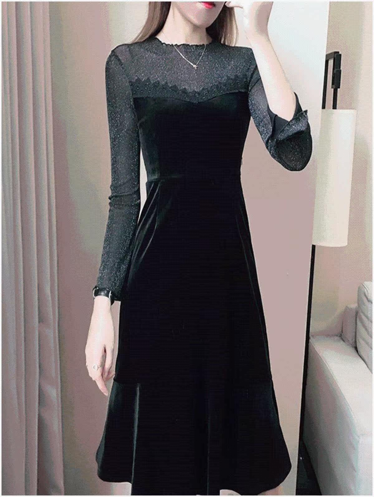 大码女装春秋新款修身洋气打底长裙胖妹妹时髦蕾丝拼接丝绒连衣裙|msdalam kategori Butik wanita / wanita, wanita saiz besar - dari Buy2taobao.com untuk memberikan perkhidmatan ejen Taobao profesional membeli