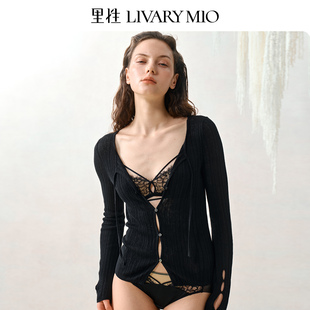 里性 LIVARY MIO 寻真 针织开衫绢丝亚麻上衣透气防晒衣镂空长袖