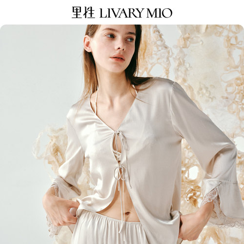 里性 LIVARY MIO致己Selfnook 真丝蕾丝系带式可外穿女家居服套装