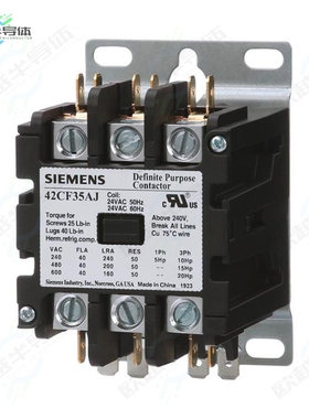 42CF35AG[继电器CONTACTOR, 42DP,40A,3P,OPEN,240V]