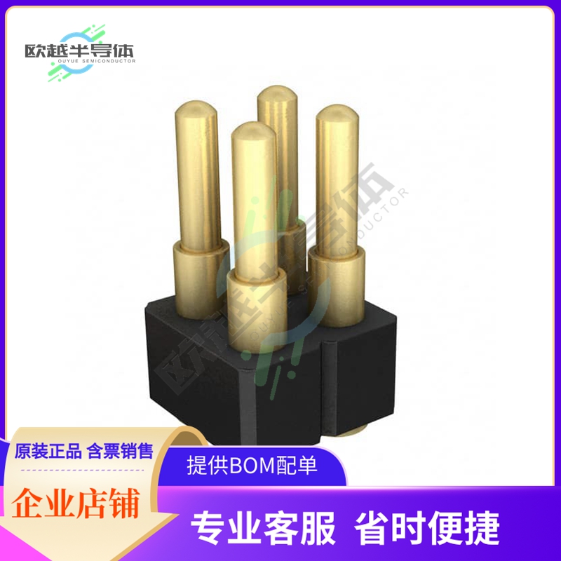 814-22-004-30-000101【CONN SPRING PISTON 4POS SMD】