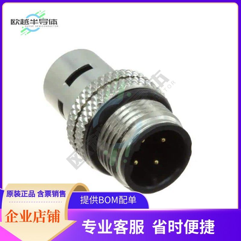 858-D04-10SRSS4【M12 4P D-CODE MALE SS SHELL, SS】