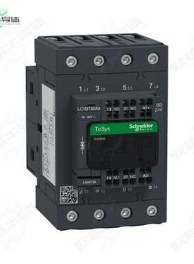 LC1DT80A3BD[继电器TESYS 4P EVLK CTR 80A AC1 24VDC]