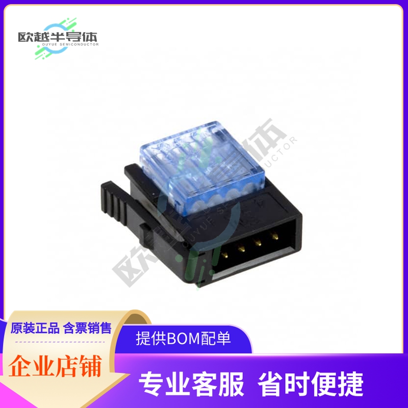 37104-A165-00E MB【CONN PLUG 4POS IDC 20-24AWG GOLD】