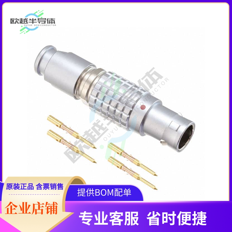 FGG.1B.304.CYCD52Z【CONN PLUG MALE 4POS GOLD CRIMP】