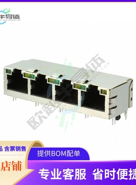 5-6610165-1【CONN JACK 4PORT 100 BASE-T】