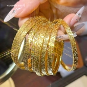 18K金碎碎冰手镯 礼物潮 女高级感纯银碎冰冰手环碎·金满天星个性