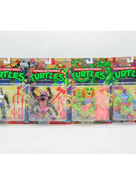 正版Playmate 忍者神龟全新版 暴龙蚂蚁鳞尾蠕蠕钢铁头可动玩具