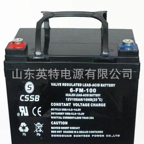 CSSB蓄电池6-FM-100 沈松12V100AH消防 音响电源 电梯后备蓄电池