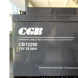 武汉CGB铅酸蓄电池CB12250/12V2H 蓄电池12V25/aH电瓶