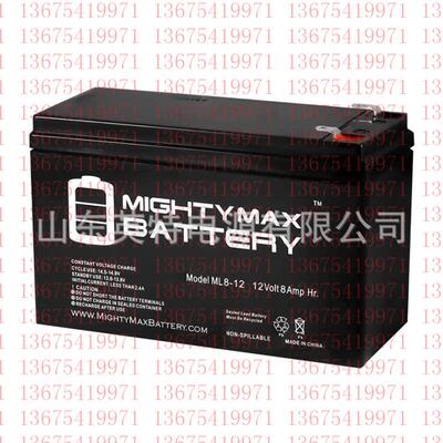 销售MIGHTYMAX BATTERY蓄电池Model ML8-12 12V8AH免维护蓄电池