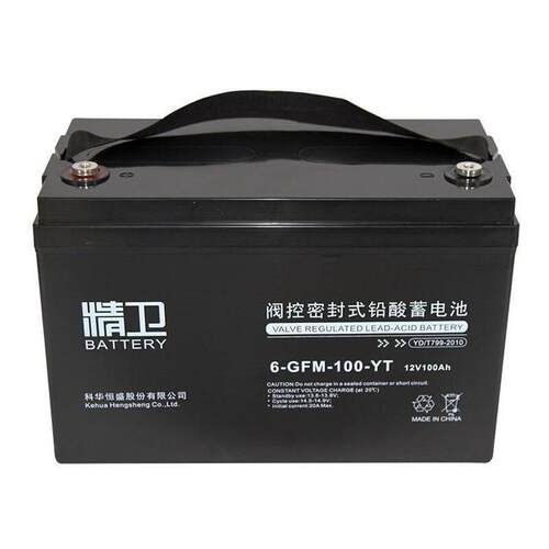 精卫蓄电池6-GFM-100-YT阀控式免维护12V100AH直流屏使用